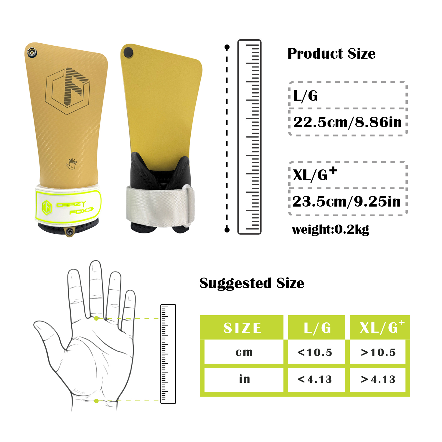 Crossfit Gear Bag - Natural Rubber Anti‑Slip Palm Grips, Magnesium‑Free