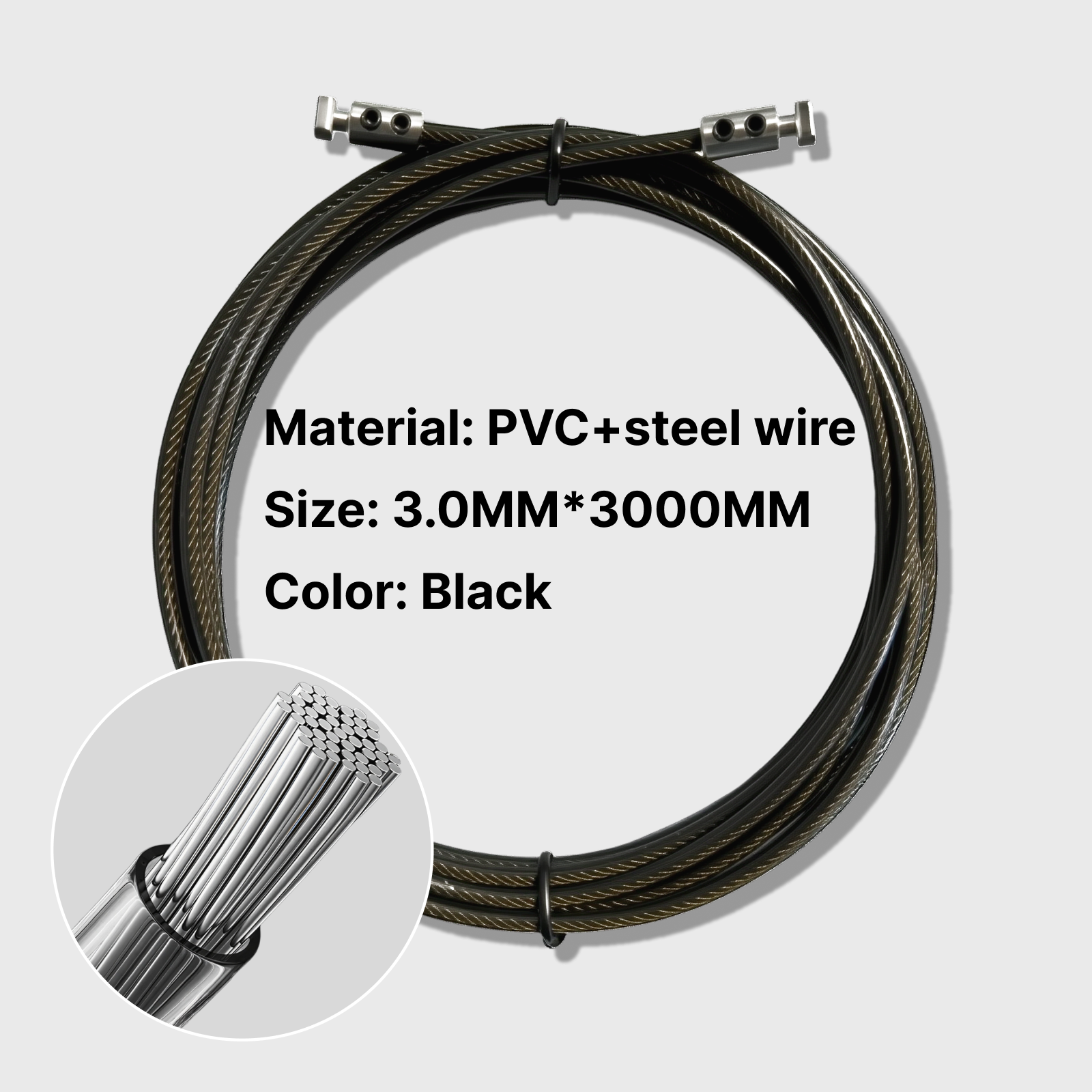 High-strength black PVC-coated - Skipping Rope Pvc 评论和价格