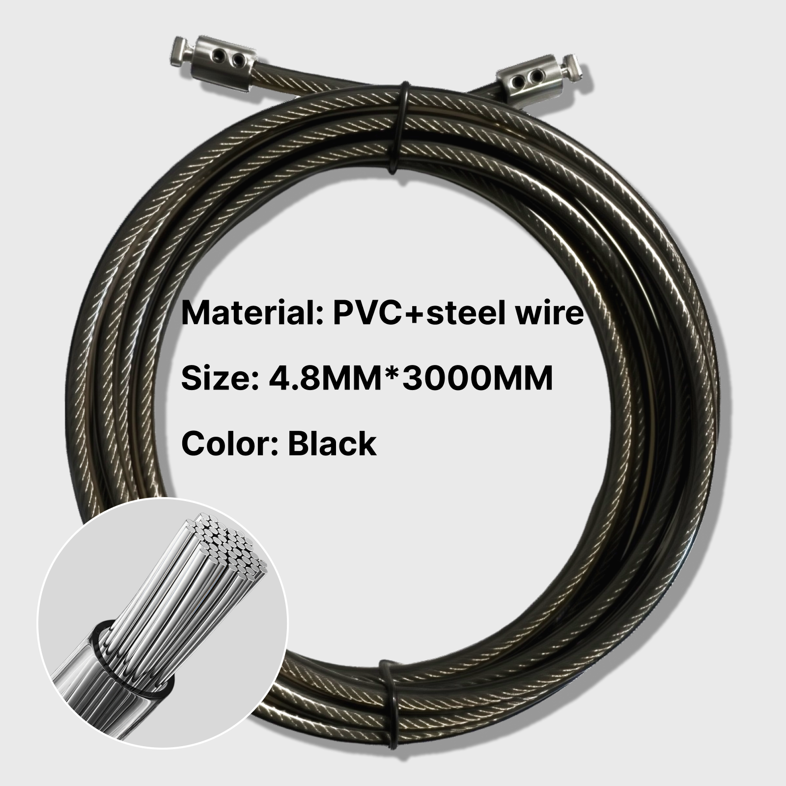 High-strength black PVC-coated - Skipping Rope Pvc 评论和价格