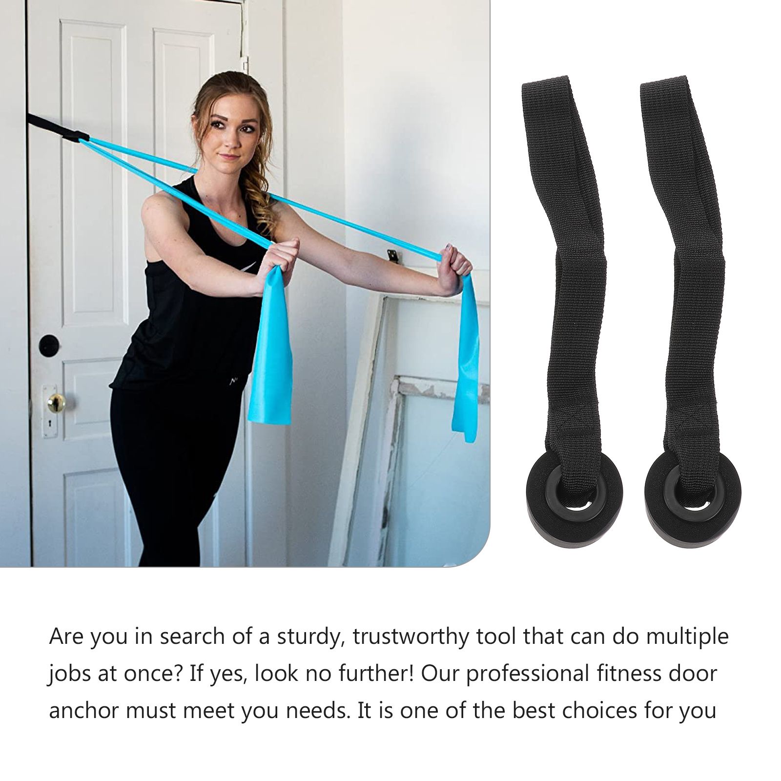2 Pcs Heavy Duty PVC Door Anch - Pull Up Assist Band 评论和价格