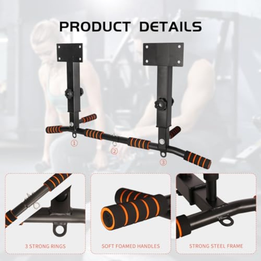 Wall Mounted Pull Up Bar Adjus - Pull Up Bar Grip 评论和价格