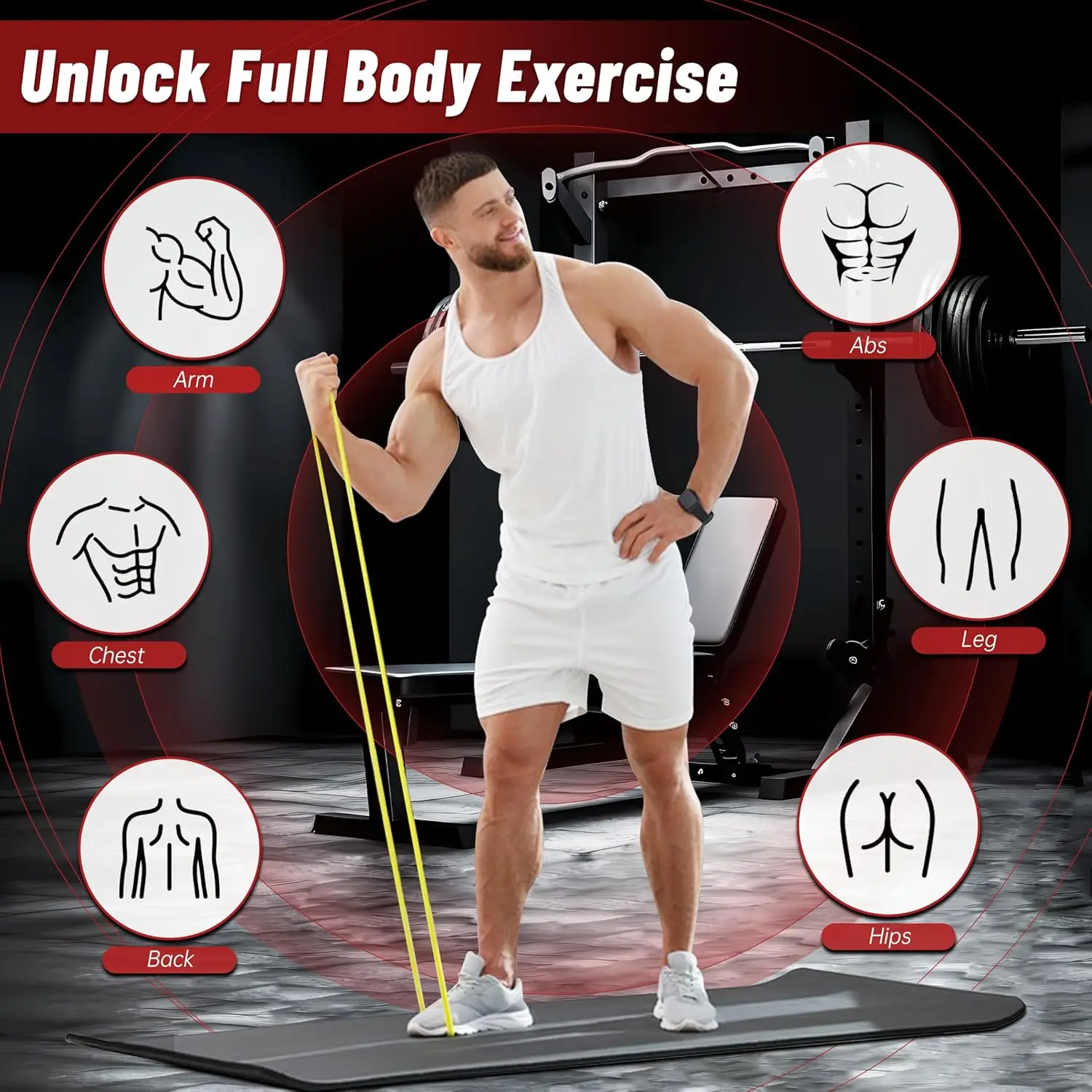 4-Level Resistance Bands for F - Pull Up Assist Band 评论和价格