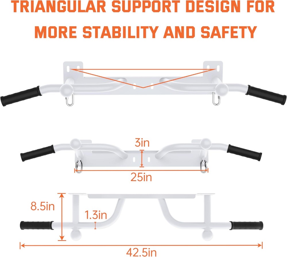 Wall Mounted Pull Up Bar - Hea - Pull Up Bar Grip 评论和价格