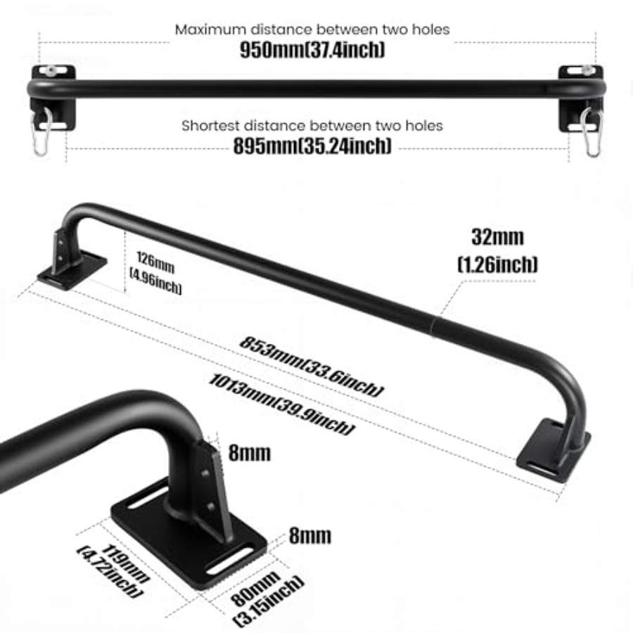 Heavy Duty Wall Mounted Pull U - Pull Up Bar Grip 评论和价格