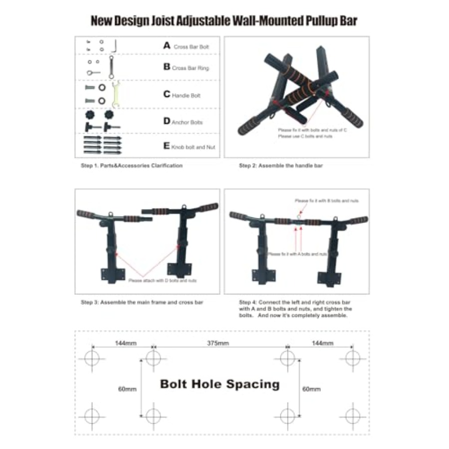Wall Mounted Pull Up Bar for H - Pull Up Bar Grip 评论和价格
