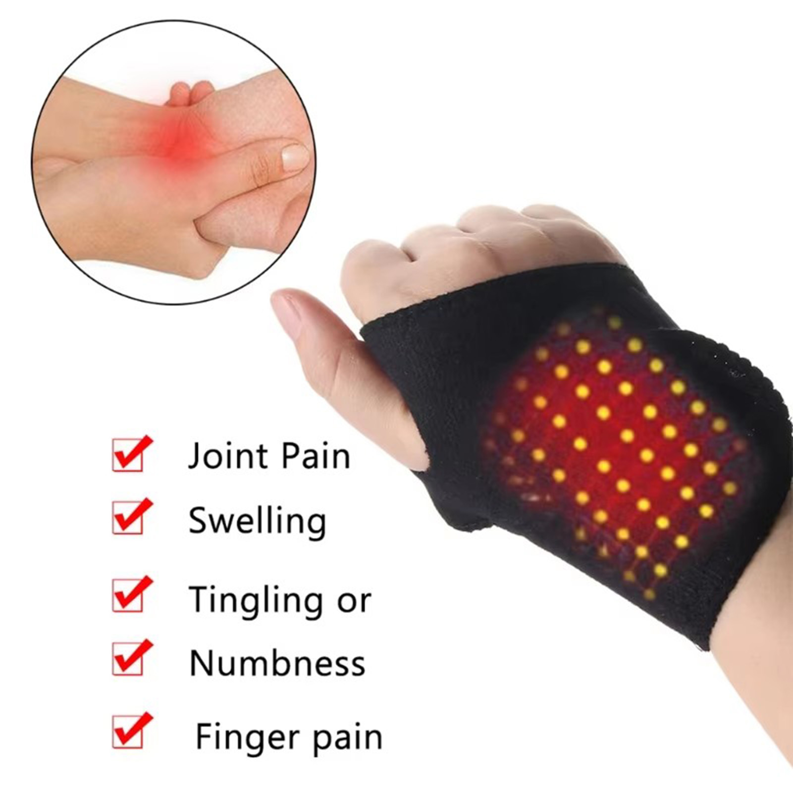 1/2pcs Self-Heating Wrist Brac - Wrist Wrap Support 评论和价格