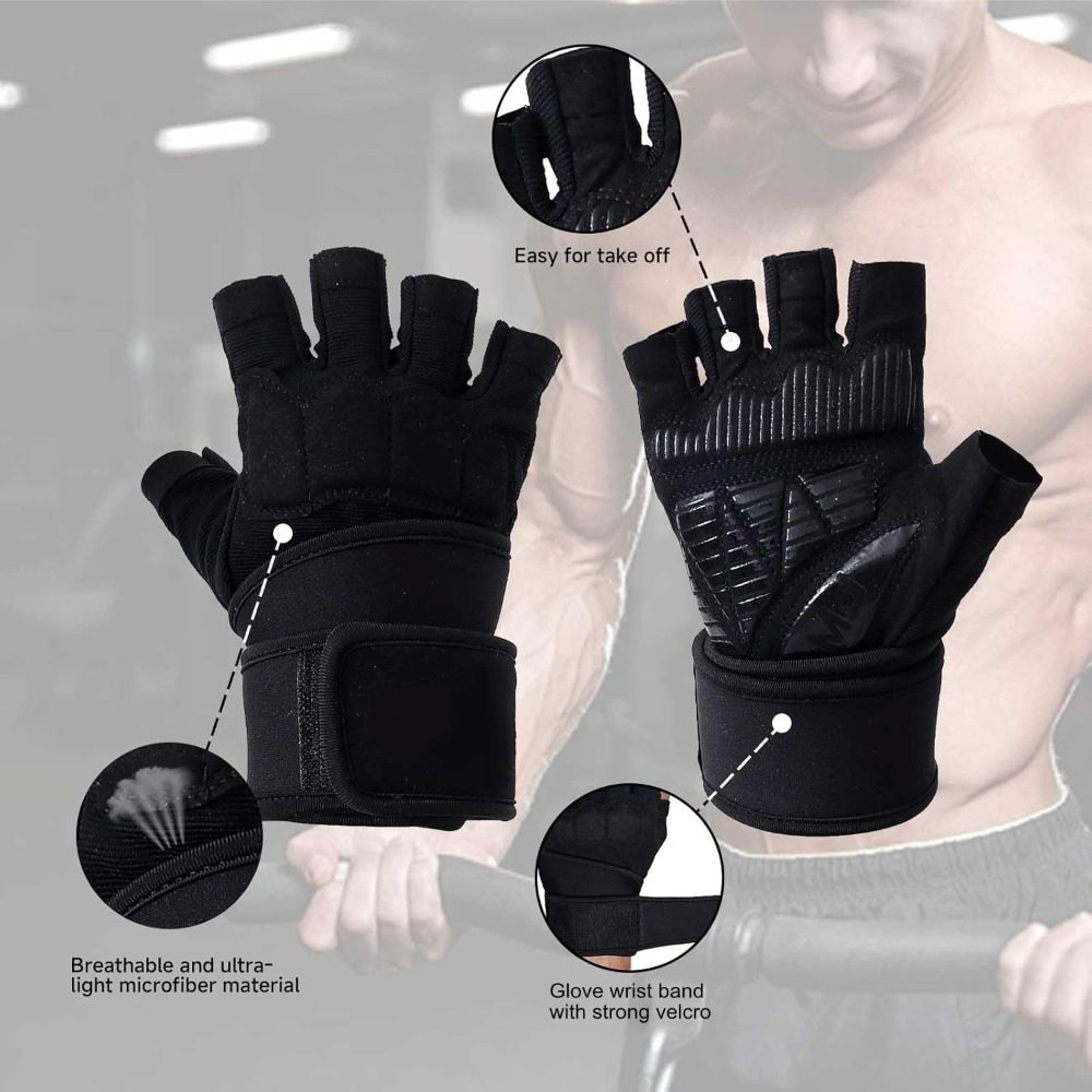 Mens Workout Gloves for Weight - Wrist Wrap Support 评论和价格