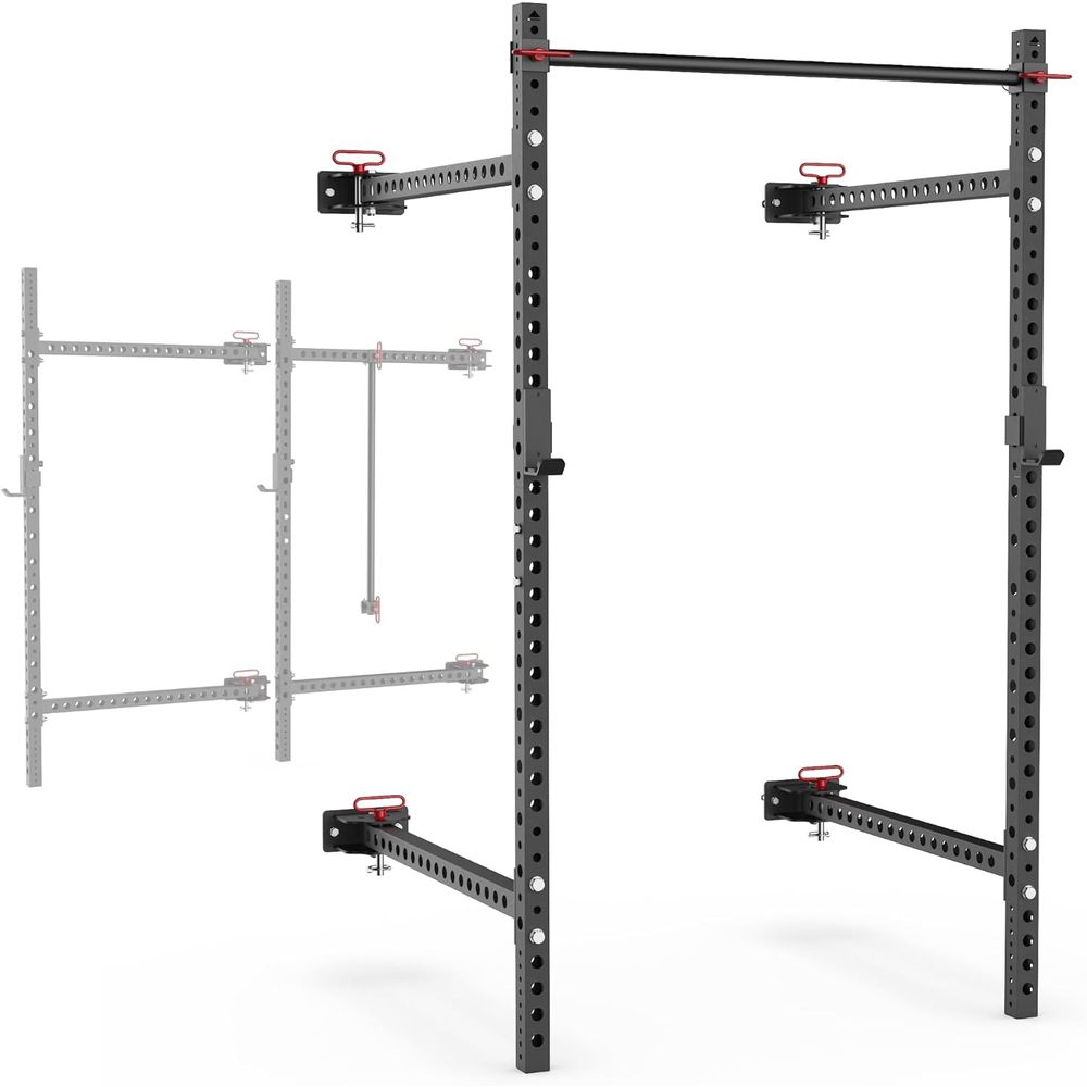 Adjustable Squat Rack with J-C - Pull Up Bar Grip 评论和价格