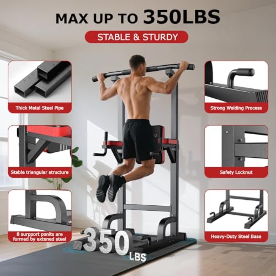 Power Tower Dip Station Pull U - Pull Up Bar Grip 评论和价格